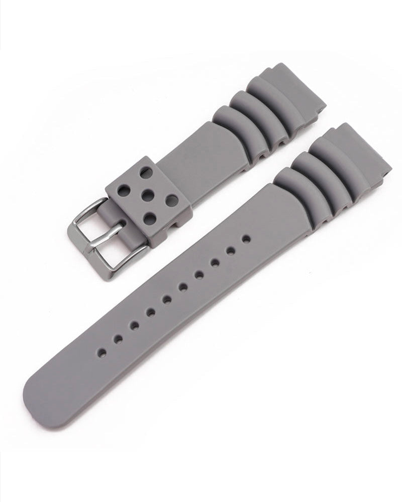 Seiko Divers Watch Strap Rubber Silicone Watch Band Steel Buckle For 20-22mm