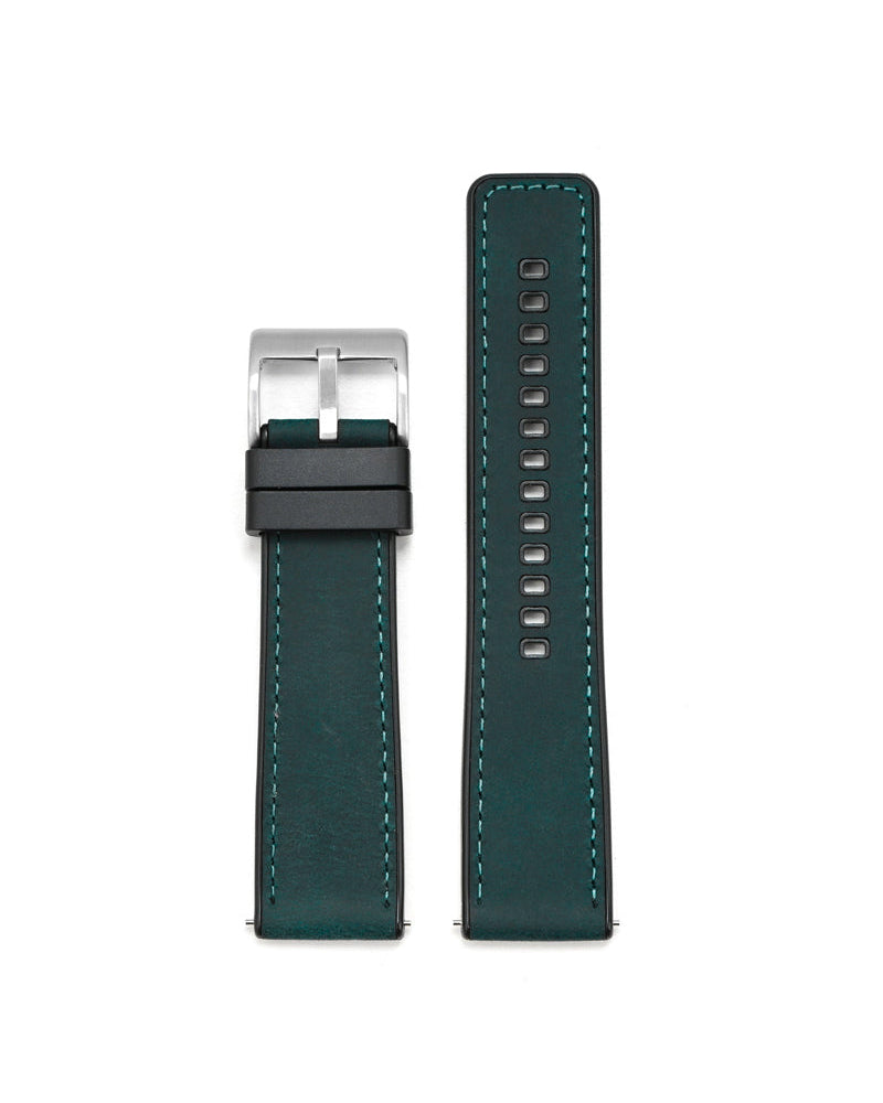 Leather Watch Strap with TPU Backing 20/22/24mm