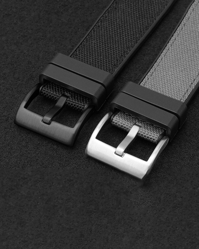 Nylon Canvas Watch Strap With Rubber TPU 20/22/24mm