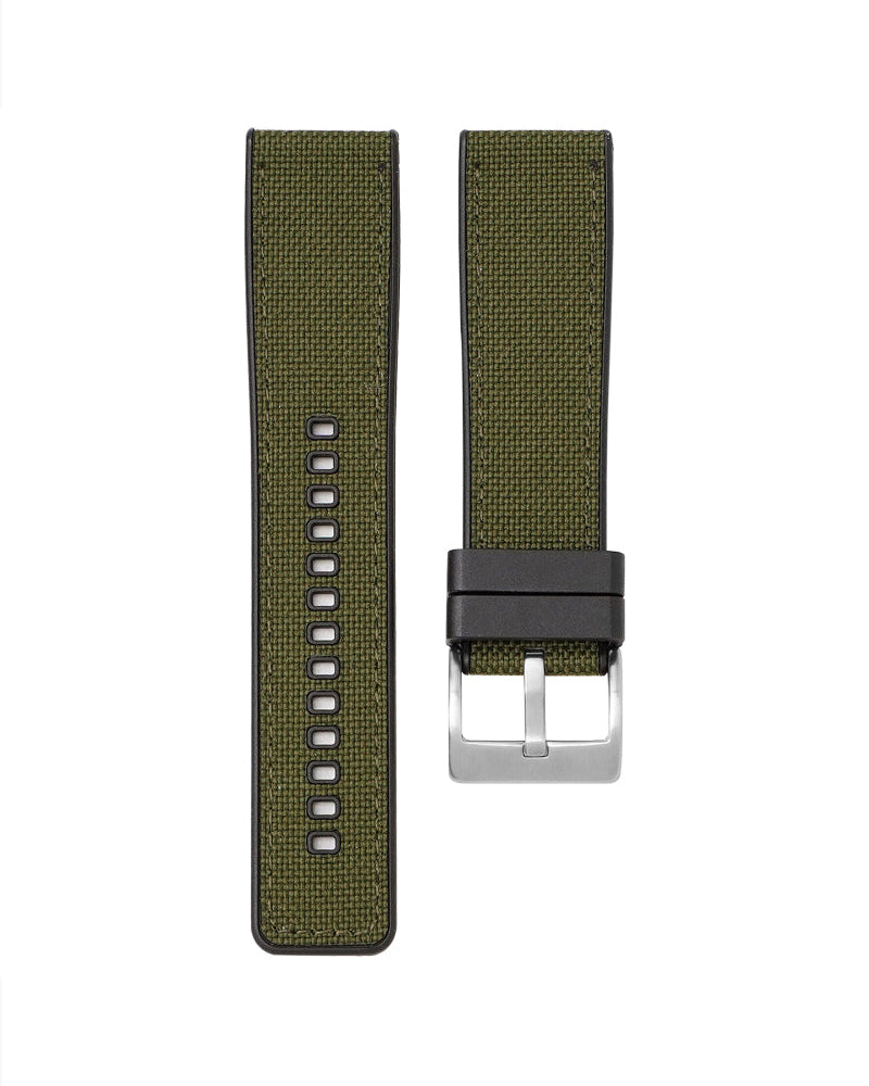 Nylon Canvas Watch Strap With Rubber TPU 20/22/24mm