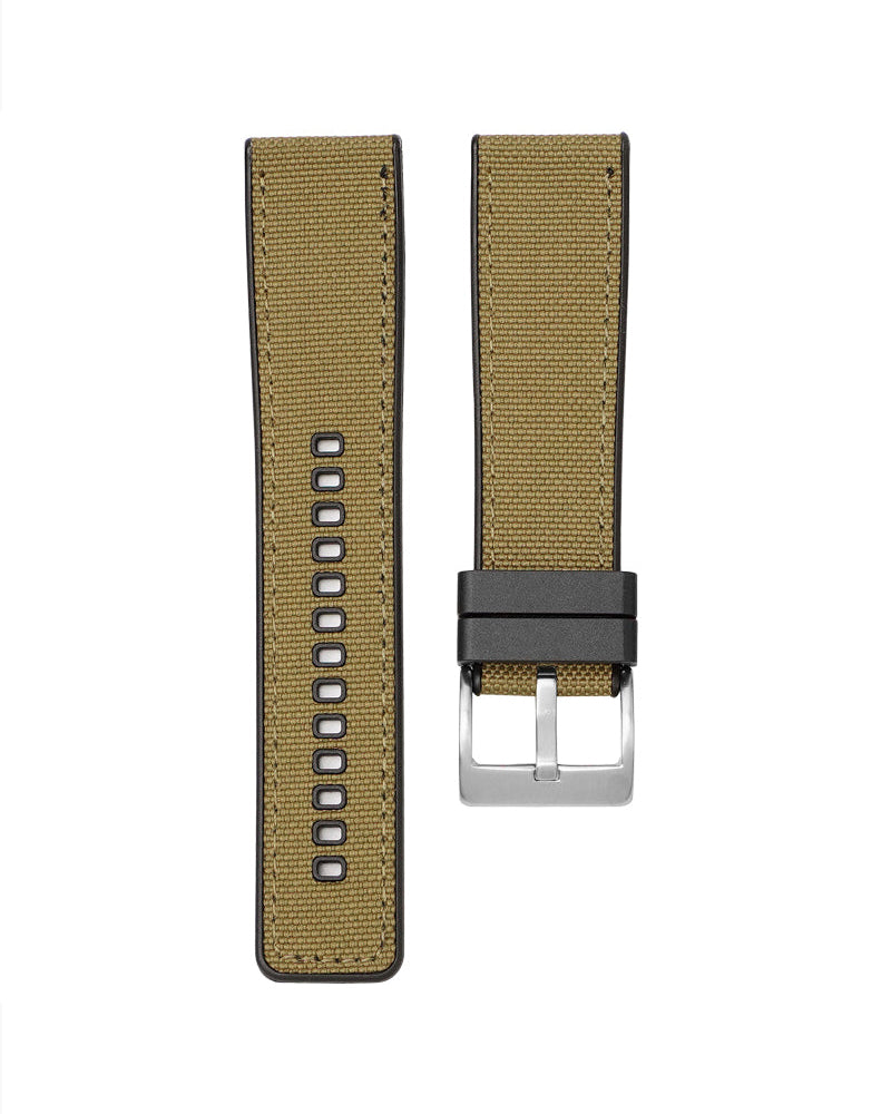 Nylon Canvas Watch Strap With Rubber TPU 20/22/24mm