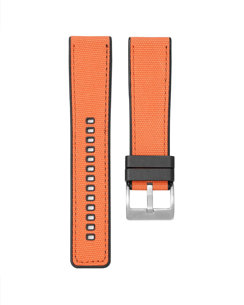 Nylon Canvas Watch Strap With Rubber TPU 20/22/24mm