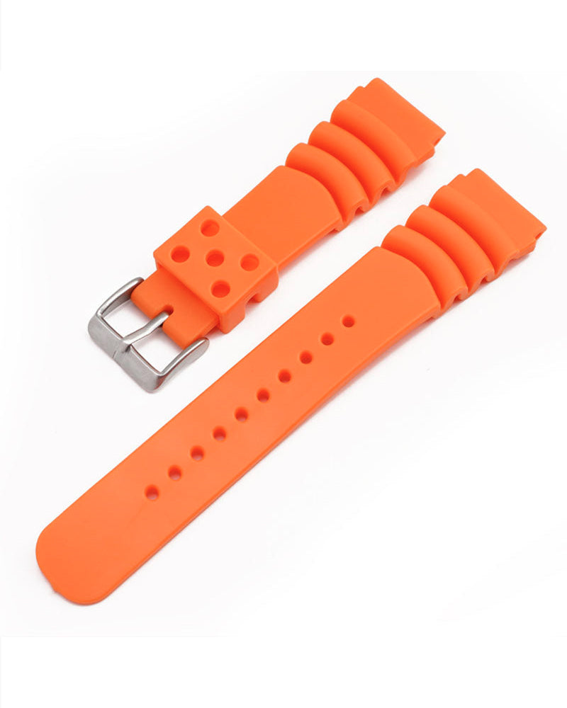 Seiko Divers Watch Strap Rubber Silicone Watch Band Steel Buckle For 20-22mm