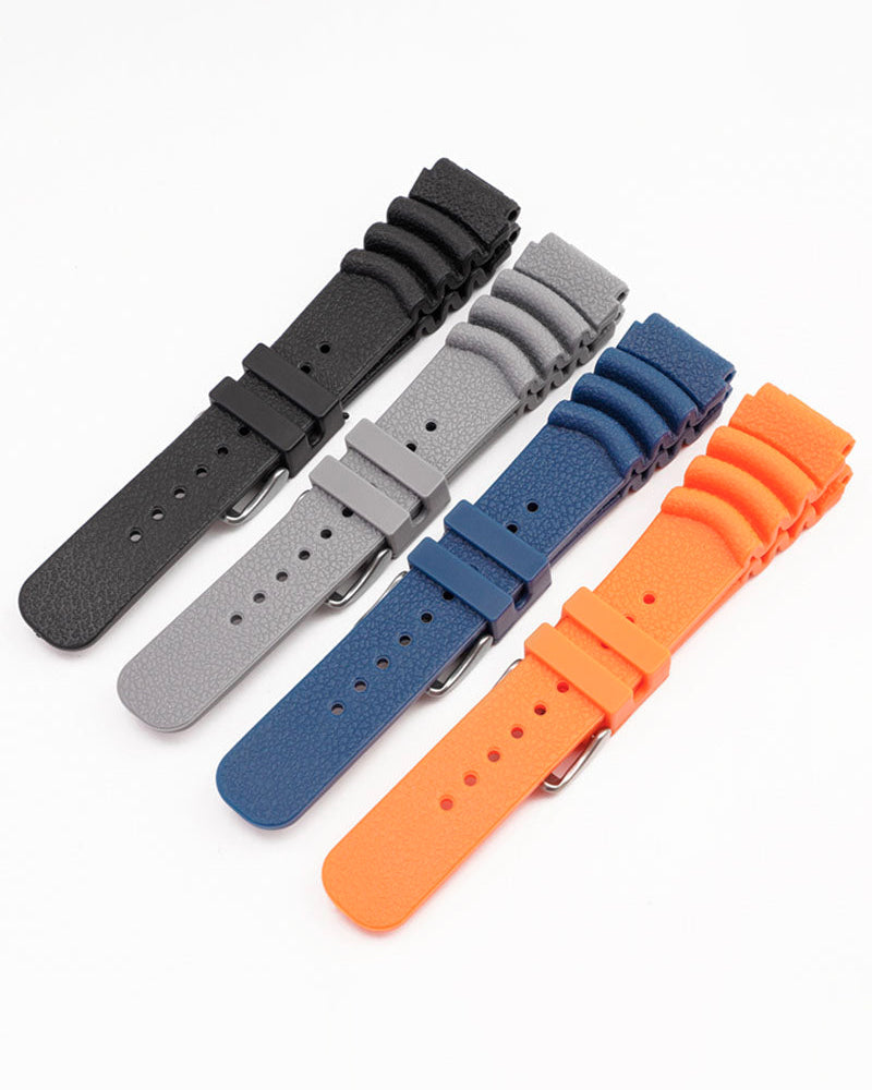 Seiko Divers Watch Strap Rubber Silicone Watch Band Steel Buckle For 20-22mm