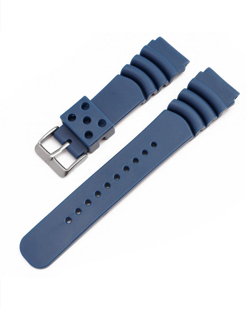 Seiko Divers Watch Strap Rubber Silicone Watch Band Steel Buckle For 20-22mm