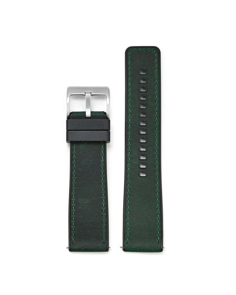 Leather Watch Strap with TPU Backing 20/22/24mm